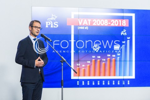  25.08.2018 WARSZAWA <br />KONFERENCJA SZEFA SZTABU WYBORCZEGO PIS <br />N/Z TOMASZ POREBA <br /> 