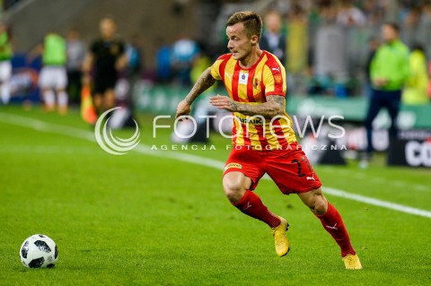  31.08.2018 GDANSK<br />
PILKA NOZNA - EKSTRAKLASA SEZON 2018/2019<br />
MECZ LECHIA GDANSK - KORONA KIELCE<br />
N/Z LUKASZ KOSAKIEWICZ SYLWETKA<br />
 