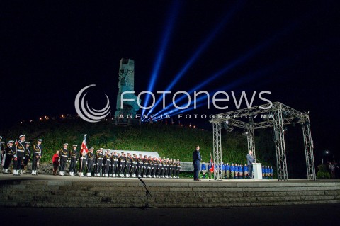  01.09.2018 GDANSK<br />79. ROCZNICA WYBUCHU II WOJNY SWIATOWEJ NA WESTERPLATTE<br />N/Z UROCZYSTOSCI POD POMNIKIEM OBRONCOW WYBRZEZA WESTERPLATTE<br /> 