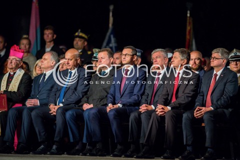  01.09.2018 GDANSK<br />79. ROCZNICA WYBUCHU II WOJNY SWIATOWEJ NA WESTERPLATTE<br />N/Z ARCYBISKUP SLAWOJ LESZEK GLODZ DARIUSZ DRELICH JOACHIM BRUDZINSKI MARIUSZ BLASZCZAK PREMIER MATEUSZ MORAWIECKI STANISLAW KARCZEWSKI PAWEL SOLOCH<br /> 