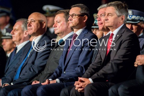  01.09.2018 GDANSK<br />79. ROCZNICA WYBUCHU II WOJNY SWIATOWEJ NA WESTERPLATTE<br />N/Z JOACHIM BRUDZINSKI MARIUSZ BLASZCZAK PREMIER MATEUSZ MORAWIECKI STANISLAW KARCZEWSKI<br /> 
