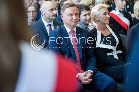  01.09.2018 GDYNIA<br />UROCZYSTOSC ROZPOCZECIA ROKU SZKOLNEGO 2018/2019 ORAZ 55-LECIE NADANIA III LO IMIENIA MARYNARKI WOJENNEJ XXV LAT MATURY MIEDZYNARODOWEJ W POLSCE Z UDZIALEM ANDRZEJA DUDY I AGATY KORNHAUSER DUDY<br />N/Z PREZYDENT RP ANDRZEJ DUDA AGATA KORNHAUSER DUDA<br /> 