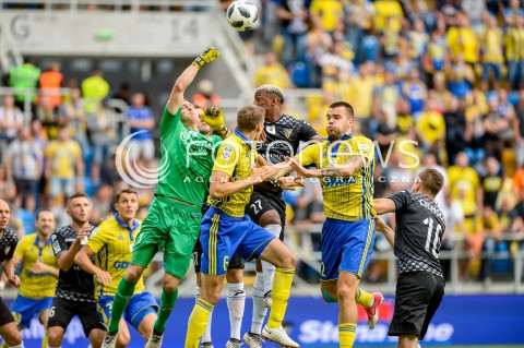  01.09.2018 GDYNIA<br />
PILKA NOZNA - EKSTRAKLASA SEZON 2018/2019<br />
MECZ ARKA GDYNIA - ZAGLEBIE SOSNOWIEC<br />
N/Z DAWID KUDLA FREDERIK HELSTRUP ALEKSANDAR KOLEV VAMARA SANOGO<br />
 