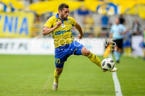  01.09.2018 GDYNIA<br />
PILKA NOZNA - EKSTRAKLASA SEZON 2018/2019<br />
MECZ ARKA GDYNIA - ZAGLEBIE SOSNOWIEC<br />
N/Z LUKA ZARANDIA SYLWETKA<br />
 