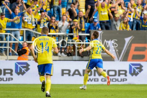  01.09.2018 GDYNIA<br />
PILKA NOZNA - EKSTRAKLASA SEZON 2018/2019<br />
MECZ ARKA GDYNIA - ZAGLEBIE SOSNOWIEC<br />
N/Z MICHAL JANOTA RADOSC BRAMKA GOL NA 1:0<br />
 