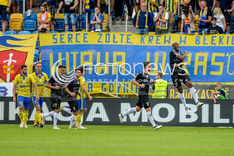  01.09.2018 GDYNIA<br />
PILKA NOZNA - EKSTRAKLASA SEZON 2018/2019<br />
MECZ ARKA GDYNIA - ZAGLEBIE SOSNOWIEC<br />
N/Z VAMARA SANOGO RADOSC BRAMKA GOL NA NA 1:1 KONRAD WRZESINSKI TOMASZ NOWAK MICHAEL HEINLOTH<br />
 