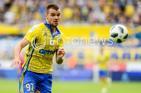  01.09.2018 GDYNIA<br />
PILKA NOZNA - EKSTRAKLASA SEZON 2018/2019<br />
MECZ ARKA GDYNIA - ZAGLEBIE SOSNOWIEC<br />
N/Z ALEKSANDAR KOLEV SYLWETKA<br />
 