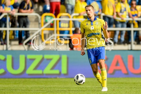  01.09.2018 GDYNIA<br />
PILKA NOZNA - EKSTRAKLASA SEZON 2018/2019<br />
MECZ ARKA GDYNIA - ZAGLEBIE SOSNOWIEC<br />
N/Z FREDERIK HELSTRUP SYLWETKA<br />
 