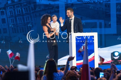  02.09.2018 WARSZAWA<br />KONWENCJA PIS W WARSZAWIE<br />N/Z PATRYK JAKI RODZINA DZIECKO ZONA ANNA JAKI<br /> 