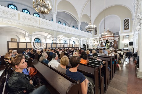  02.09.2018 WARSZAWA<br />STO PYTAN DO RABINA SPOTKANIE Z MICHAELEM SCHUDRICHEM NACZELNYM RABINEM POLSKI<br />N/Z SYNAGOGA MALZONKOW NOZYKOW<br /> 