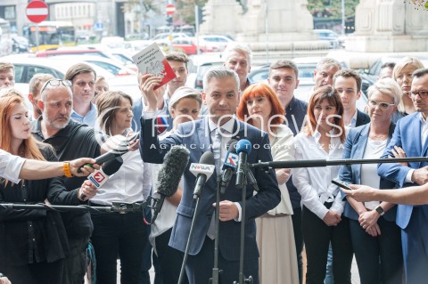  04.09.2018 WARSZAWA<br />KONFERENCJA PRASOWA ROBERTA BIEDRONIA<br />N/Z ROBERT BIEDRON<br /> 