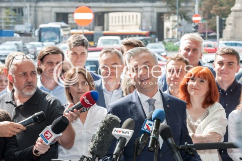  04.09.2018 WARSZAWA<br />KONFERENCJA PRASOWA ROBERTA BIEDRONIA<br />N/Z ROBERT BIEDRON<br /> 