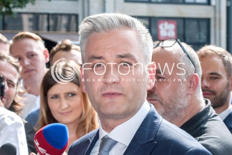  04.09.2018 WARSZAWA<br />KONFERENCJA PRASOWA ROBERTA BIEDRONIA<br />N/Z ROBERT BIEDRON<br /> 