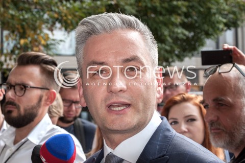  04.09.2018 WARSZAWA<br />KONFERENCJA PRASOWA ROBERTA BIEDRONIA<br />N/Z ROBERT BIEDRON<br /> 