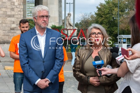  05.09.2018 WARSZAWA<br />KONFERENCJA JACKA WOJCIECHOWICZA<br />N/Z JACEK WOJCIECHOWICZ KRYSTYNA PRONKO<br /> 