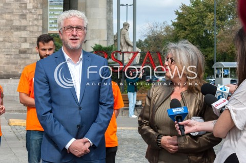  05.09.2018 WARSZAWA<br />KONFERENCJA JACKA WOJCIECHOWICZA<br />N/Z JACEK WOJCIECHOWICZ KRYSTYNA PRONKO<br /> 