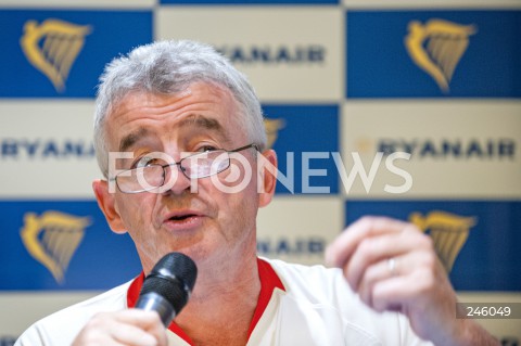  05.09.2018 WARSZAWA<br />KONFERENCJA RYANAIR W WARSZAWIE<br />N/Z MICHAEL O'LEARY<br /> 