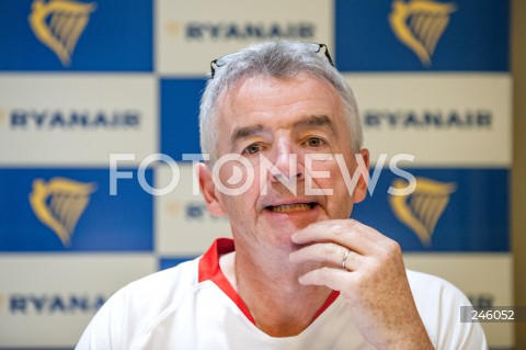  05.09.2018 WARSZAWA<br />KONFERENCJA RYANAIR W WARSZAWIE<br />N/Z MICHAEL O'LEARY<br /> 