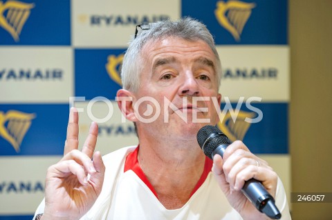  05.09.2018 WARSZAWA<br />KONFERENCJA RYANAIR W WARSZAWIE<br />N/Z MICHAEL O'LEARY<br /> 