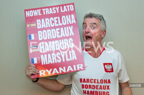  05.09.2018 WARSZAWA<br />KONFERENCJA RYANAIR W WARSZAWIE<br />N/Z MICHAEL O'LEARY<br /> 