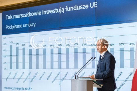  07.09.2018 WARSZAWA<br />KONFERENCJA MINISTRA INWESTYCJI I ROZWOJU<br />N/Z JERZY KWIECINSKI<br /> 