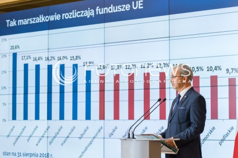  07.09.2018 WARSZAWA<br />KONFERENCJA MINISTRA INWESTYCJI I ROZWOJU<br />N/Z JERZY KWIECINSKI<br /> 