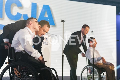  08.09.2018 WARSZAWA<br />KONWENCJA KOALICJI OBYWATELSKIEJ<br />N/Z KUBA JAKUB HARTWICH ADRIAN GLINKA<br /> 