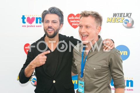  09.09.2018 WARSZAWA<br />
WIELKI MECZ TVN VS WOSP<br />
N/Z OLIWIER OLIVIER JANIAK JAKUB KUBA WESOLOWSKI<br />
 