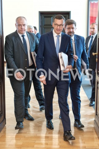  11.09.2018 WARSZAWA<br />POSIEDZENIE RADY MINISTROW<br />N/Z PREMIER MATEUSZ MORAWIECKI JACEK SASIN<br /> 