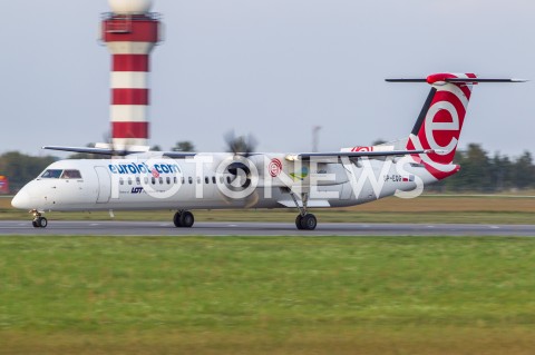  11.09.2018 LOTNISKO RZESZOW JASIONKA <br />SAMOLOT BOMBARDIER DASH 8 Q400 LINII LOTNICZEJ PLL LOT<br />N/Z SAMOLOT DASH DHC-8 LINIA LOTNICZA EUROLOT REJESTRACJA SP-EQG <br /> 