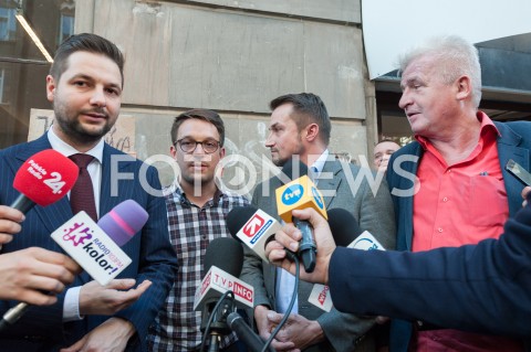  12.09.2018 WARSZAWA<br />SPOTKANIE PATRYKA JAKIEGO Z KONTRKANDYDATAMI DO URZEDU PREZYDENTA<br />N/Z PATRYK JAKI PIOTR GUZIAL PIOTR IKONOWICZ<br /> 