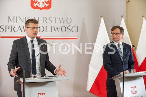 Konferencja ministra sprawiedliwości Zbigniewa Ziobro w Warszawie