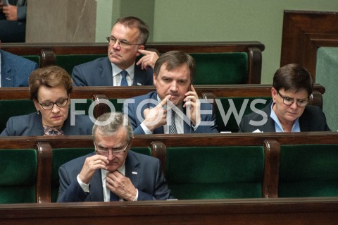 13.09.2018 WARSZAWA SEJM<br />POSIEDZENIE SEJMU<br />N/Z ZBIGNIEW ZIOBRO JAROSLAW SELLIN PIOTR GLINSKI BEATA SZYDLO ANNA ZALEWSKA<br /> 