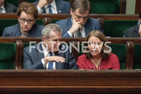  13.09.2018 WARSZAWA SEJM<br />POSIEDZENIE SEJMU<br />N/Z PIOTR GLINSKI JOANNA LICHOCKA<br /> 