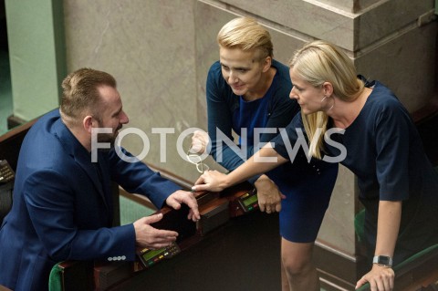  13.09.2018 WARSZAWA SEJM<br />POSIEDZENIE SEJMU<br />N/Z PIOTR MARZEC LIROY JOANNA SCHMIDT JOANNA SCHEURING WIELGUS<br /> 