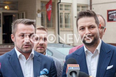  15.09.2018 WARSZAWA<br />PATRYK JAKI ZAPREZENTOWAL SWOJEGO KANDYDATA NA WICEPREZYDENTA WARSZAWY<br />N/Z PATRYK JAKI PIOTR GUZIAL<br /> 