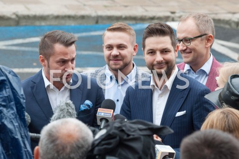  15.09.2018 WARSZAWA<br />PATRYK JAKI ZAPREZENTOWAL SWOJEGO KANDYDATA NA WICEPREZYDENTA WARSZAWY<br />N/Z PATRYK JAKI PIOTR GUZIAL<br /> 