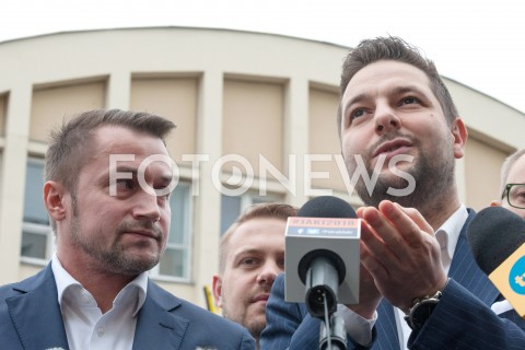  15.09.2018 WARSZAWA<br />PATRYK JAKI ZAPREZENTOWAL SWOJEGO KANDYDATA NA WICEPREZYDENTA WARSZAWY<br />N/Z PATRYK JAKI PIOTR GUZIAL<br /> 