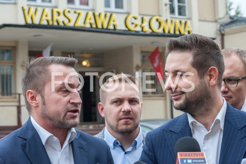  15.09.2018 WARSZAWA<br />PATRYK JAKI ZAPREZENTOWAL SWOJEGO KANDYDATA NA WICEPREZYDENTA WARSZAWY<br />N/Z PATRYK JAKI PIOTR GUZIAL JACEK OZDOBA<br /> 