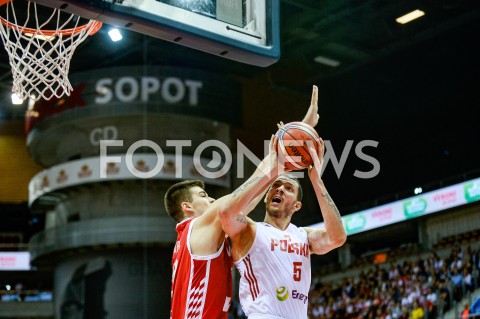  17.09.2018 GDANSK<br />
KOSZYKOWKA - KWALIFIKACJE DO MISTRZOSTW SWIATA FIBA 2019<br />
BASKETBALL - THE FIBA WORLD CUP 2019 QUALIFIERS<br />
POLSKA - CHORWACJA<br />
(poland - croatia)<br />
N/Z AARON CEL<br />
 