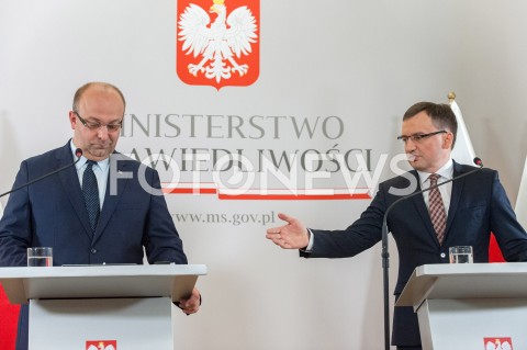  20.09.2018 WARSZAWA<br />KONFERENCJA MINISTRA SPRAWIEDLIWOSCI<br />N/Z ZBIGNIEW ZIOBRO LUKASZ PIEBIAK<br /> 