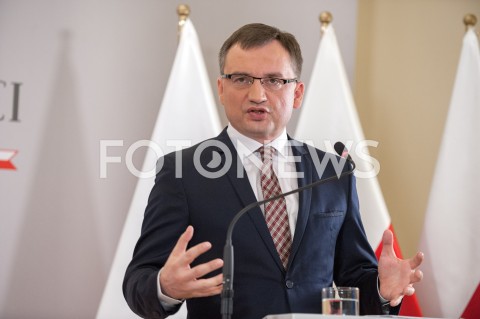 Konferencja ministra sprawiedliwości Zbigniewa Ziobro w Warszawie