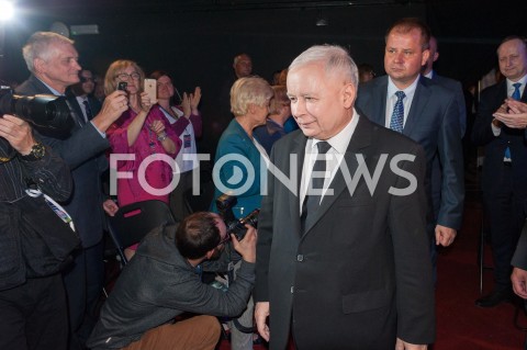 22.09.2018 WARSZAWA<br />KONWENCJA WYBORCZA PATRYKA JAKIEGO<br />N/Z JAROSLAW KACZYNSKI ANNA JAKI SYN RADOSLAW RADEK JAKI<br /> 