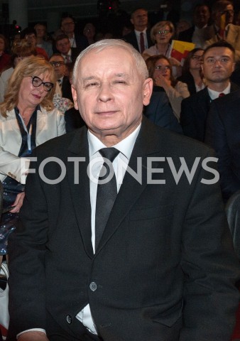  22.09.2018 WARSZAWA<br />KONWENCJA WYBORCZA PATRYKA JAKIEGO<br />N/Z JAROSLAW KACZYNSKI ANNA JAKI SYN RADOSLAW RADEK JAKI<br /> 