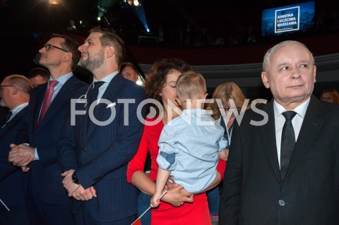  22.09.2018 WARSZAWA<br />KONWENCJA WYBORCZA PATRYKA JAKIEGO<br />N/Z JAROSLAW KACZYNSKI MATEUSZ MORAWIECKI PATRYK JAKI<br /> 