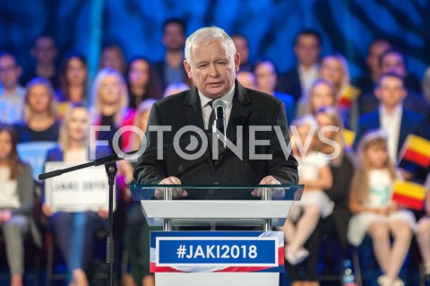  22.09.2018 WARSZAWA<br />KONWENCJA WYBORCZA PATRYKA JAKIEGO<br />N/Z JAROSLAW KACZYNSKI<br /> 