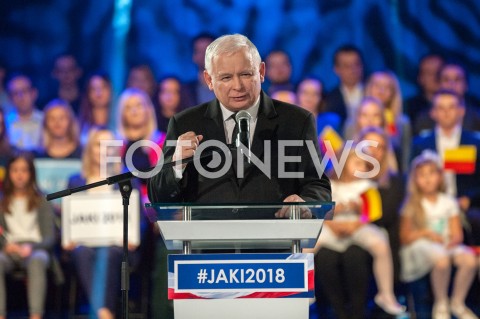 22.09.2018 WARSZAWA<br />KONWENCJA WYBORCZA PATRYKA JAKIEGO<br />N/Z JAROSLAW KACZYNSKI<br /> 