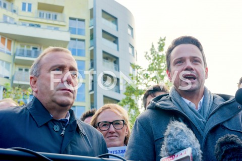  25.09.2018 WARSZAWA<br />KAMPANIA SAMORZADOWA PO W WARSZAWIE<br />N/Z RAFAL TRZASKOWSKI GRZEGORZ SCHETYNA<br /> 