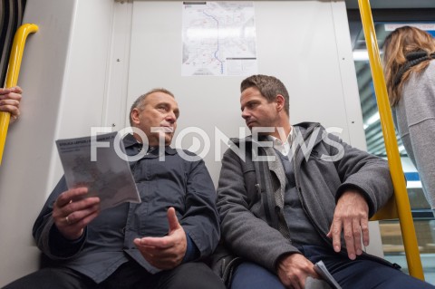  25.09.2018 WARSZAWA<br />KAMPANIA SAMORZADOWA PO W WARSZAWIE<br />N/Z RAFAL TRZASKOWSKI GRZEGORZ SCHETYNA<br /> 