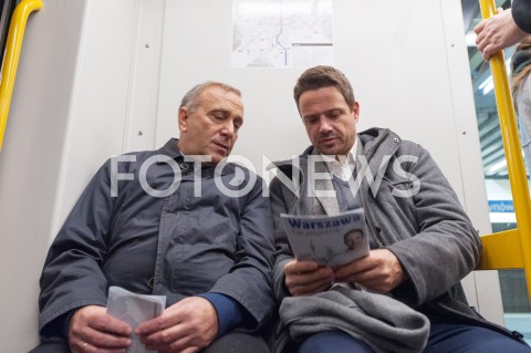  25.09.2018 WARSZAWA<br />KAMPANIA SAMORZADOWA PO W WARSZAWIE<br />N/Z RAFAL TRZASKOWSKI GRZEGORZ SCHETYNA<br /> 